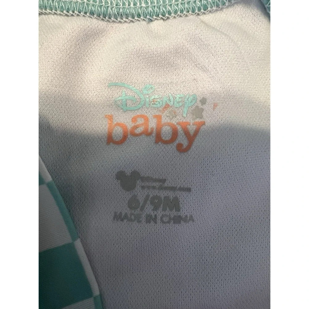 Disney Baby Mickey Mouse Check Zip-Front Snap Bottom Short Sleeve Swimsuit 6/9M